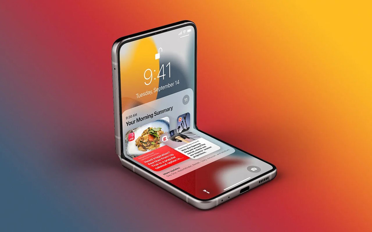 The first foldable iPhone-Apple-Azmi Tech News Pakistan Technolo Foldable iPhone , Azmi Tech, IOS, Digital Pakistan, Apple News, iPhone News, Technology News, Tech News Pakistan, iPads Pro, iPhone Pro, Pro Display XDR Monitor, USB-C, iPad Pro, M2 chip, M1 chip, iPad mini 6, A15 Bionic, Apple Pencil, iPad 10, A14 Bionic Processor, Apps, IOS, Apple Products, Cybersecurity, Hey Siri, Apple Voice Assistant,